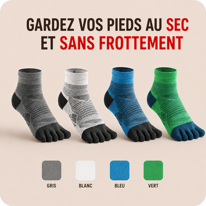 PureStride™ | Chaussettes Running Anti-Frottement Sport (Maintien Renforcé)