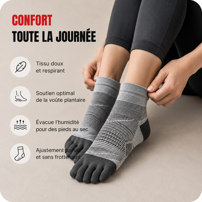 PureStride™ | Chaussettes Running Anti-Frottement Sport (Maintien Renforcé)