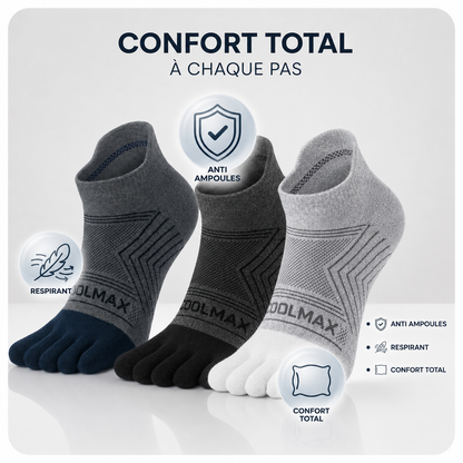 PureStride™ | Chaussettes technologie Coolmax anti ampoules