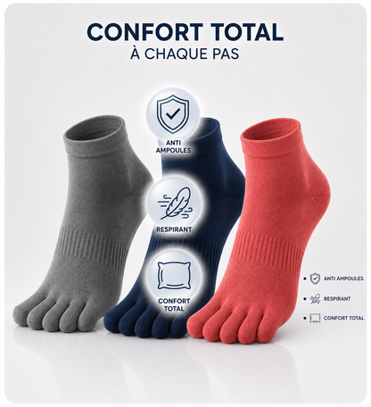 PureStride™ | Chaussettes Running Anti-douleur (Coupe Cheville)