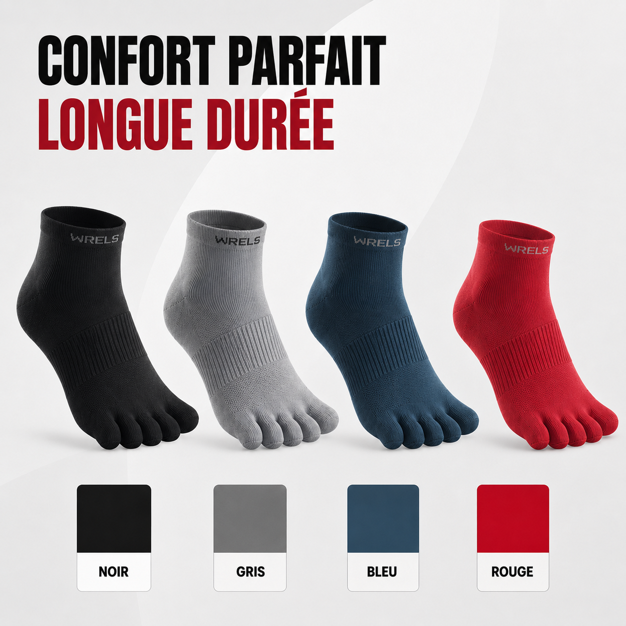 PureStride™ | Chaussettes Running Anti-douleur (Coupe Cheville)
