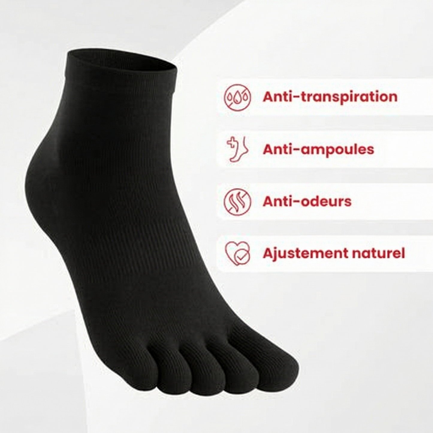 PureStride™ | Chaussettes Running Anti-douleur (Coupe Cheville)